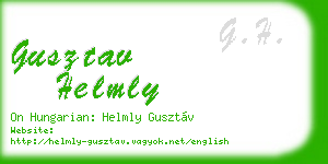 gusztav helmly business card