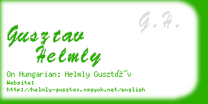 gusztav helmly business card